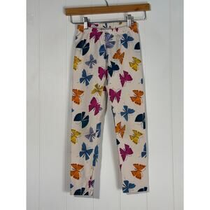Hanna Andersson Butterfly Print Leggings Girls 130 US 8 Cotton Lycra